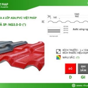 Ngói nhựa ASA/PVC 4 lớp giá tốt cao cấp, mẫu mã đẹp